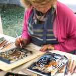 Im Kurs "Faszination Tierporträt in Pastell" mit Angela-Carmen Griehl-Groß